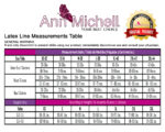 Ann Michell Latex Size Chart