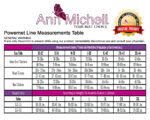 Ann Michell Powernet Size Chart